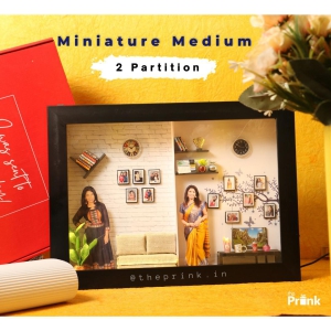 Birthday Miniature Box with Lights-Medium 28 x 38 cm (2 partitions)