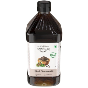 Farm Naturelle (Glass Bottles) Virgin Cold Pressed Black Sesame Seed Cooking Oil-. (2 Ltr.)