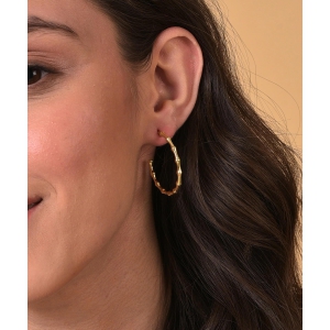 Pack of 2 Gold Plated Designer Hoop Earring