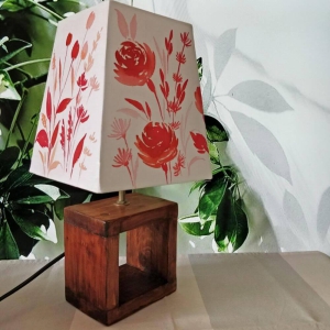 Empire Table Lamp - Red Monochrome Lamp Shade