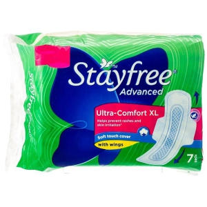 Stayfree Advanced Xl Ultra Comfort Sanitary Napkins with Wings (7 Count)