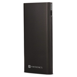 Portronics Power M 10K:10000mAh Power Bank with Dual Input ,Black (POR 1219) - Black