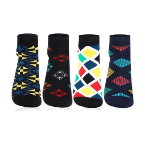 bonjour-multicolor-cotton-blend-mens-ankle-length-socks-pack-of-4-multicolor