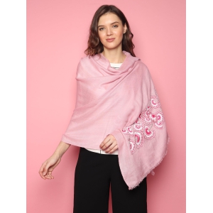 Baby Pink Shawl 100% Pure Pashmina Shawl, hand embroidery shawl with floral artwork pattern, kashmiri shawls online