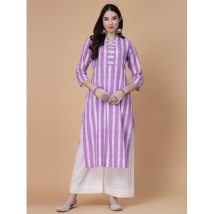 god-bless-cotton-striped-straight-womens-kurti-purple-pack-of-1-none