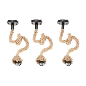 MR ONLINE STORE ROPE LIGHT Pendant Brown - Pack of 3