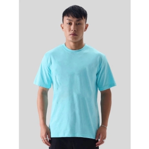 AKTIF Cotton Oversized Fit Printed Half Sleeves Mens T-Shirt - Sky Blue ( Pack of 1 ) - None