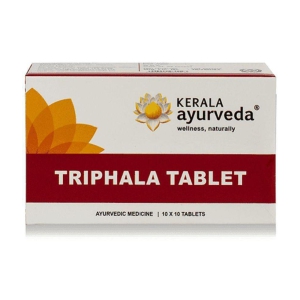 Kerala Ayurveda Triphala 100 Tablets, Helps with Gut health, Constipation, 100% Ayurvedic medicine for constipation, Regulates Bowel movement