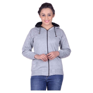 Goodluck Woollen Grey Hooded Sweatshirt - 2XL