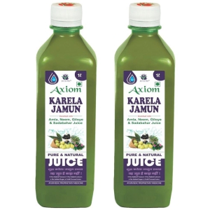 Axiom Karela Jamun Swaras 1000 ml -Pack of 2 | Maintaining Blood Sugar Levels | Lowers Bad Cholesterol Levels | For Glowing Skin and Lustrous Hair | 100% Natural WHO GMP, GLP Certified Produ