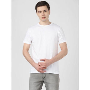 UrbanMark Men Regular Fit Round Neck Half Sleeves Biowash Solid T Shirt-White - None
