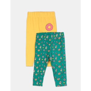 Donuts - Multi Cotton Legging For Baby Girl ( Pack of 2 ) - None