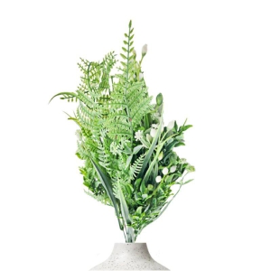 Mixed Artificial Greens White