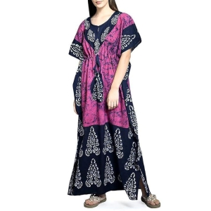 Ukal Cotton Regular Printed Round Neck Floor Length Nighty Night Gown Maxi