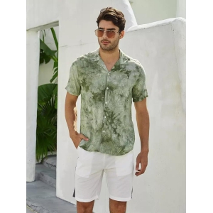 Green Printed Dye Casual Wear Shirt For Men-M-38