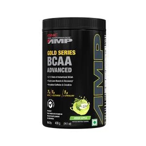 GNC AMP Gold Series BCAA Advanced Green Apple 400g