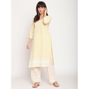 queenley-yellow-cotton-womens-straight-kurti-pack-of-1-xl