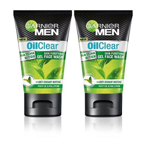 Garnier Men Oil Clear Matcha D-Tox Skin Purifying Gel Face Wash, 100 G