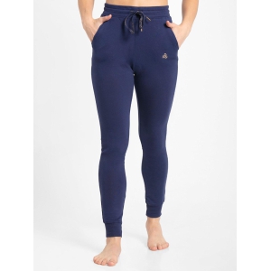 Jockey Women's Active/Leisurewear Cuffed Track Pant Super Combed Cotton Elastane French Terry Slim Fit Joggers With Zipper Pockets 1323-S / Imperial Blue