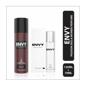 Envy Passion Deo 120ml & Natural Perfume Spray for Women 70ml (Pack of 2)