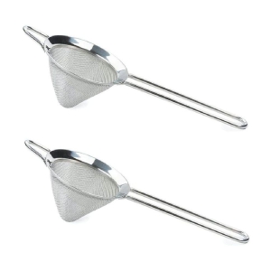 Dynore Steel Silver Strainers 2 Pc - Silver