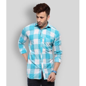 Hangup Cotton Blend Blue Shirt - None