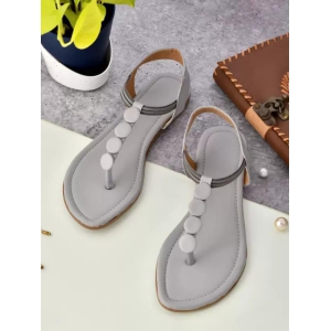 Women Grey Flats Sandal