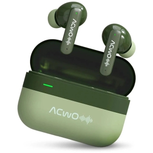 ACwO DwOTS 424 TWS Earbuds 50 HRS Playback, BasS Boom XDrivers, Sonic Shield Quad Mic ENC, NFS 50ms Low Latency, Hyper Boost Charging(Pine Green)