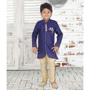 Ahhaaaa Kids Ethnic Wear Sherwani and Breaches Set For Boys - None