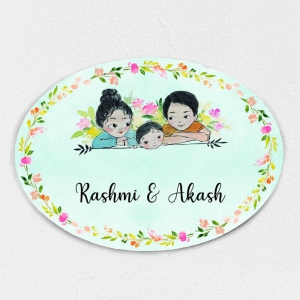 Handpainted Customized Name Plate - Family Name Plate