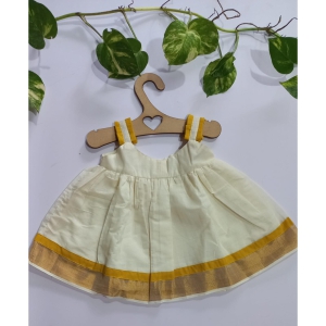 Kasavu dress in yellow-6-8