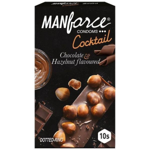 Manforce Chocolate & Hazelnut Dotted Ring Cocktail 10 Condoms