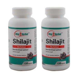 Way2Herbal Shilajit Capsule 120 no.s Pack of 2