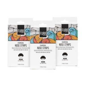 furr-charcoal-nose-strips-pack-of-9-reduces-blackheads-oil-and-dirt-aloevera-and-tea-tree-infused