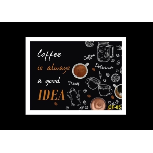 Coffee Inspirational Quotes White Wall Frame @ Factory Price 14X18