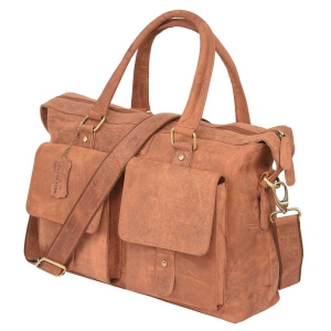 LEADERACHI Genuine Hunter Leather Women's Laptop Briefcase Bag