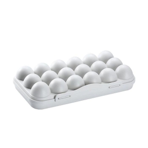 18 GRID PLASTIC STACKBLE REFRIGERATOR EGG STORAGE BOX WITH LID