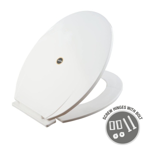 Round Toilet Seat Cover (White) - by Ruhe®