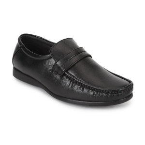 UrbanMark Men Ultimate Comfort Faux Leather Easy Slip-On Formal Shoes without Lace - Black - None