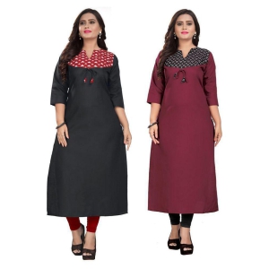 Rangrasiya Multicolor Cotton Straight Kurti - XL