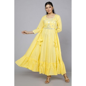 jc4u-yellow-cotton-blend-womens-fit-flare-dress-pack-of-1-none