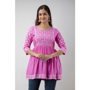 FABRR - Pink Rayon Women''s A-Line Top ( Pack of 1 ) - None