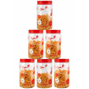 PearlPet - Red Polyproplene Food Container ( Pack of 6 ) - Red