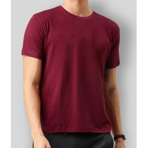 SKYRISE - Maroon Cotton Slim Fit Men's T-Shirt ( Pack of 1 ) - None