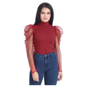 saakaa-poly-viscose-regular-tops-maroon-xs