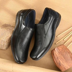 Leeport - Black Men's Slip On Formal Shoes - 8