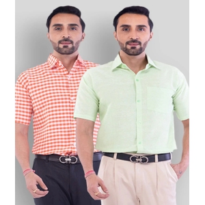 DESHBANDHU DBK - Multicolor Cotton Regular Fit Mens Casual Shirt ( Pack of 2 ) - None