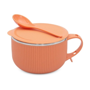 Jaypee Plus RIBTOK Mug Bowl Solid Plastic Soup Mug 900 mL ( Pack of 1 ) - Orange