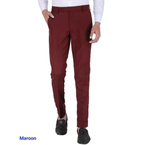 Mens Cotton Stretchable Solid Formal Trouser-M Pitch-28
