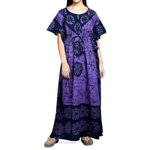 Ukal Cotton Regular Printed Round Neck Floor Length Nighty Night Gown Maxi